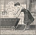 Dame au bain. Détail d’une publicité au verso de l’édition des Elsässische Volkslieder - Strassburg (Fischbach) – 1913, folio 10, ADBR 24 Fi 6 (fonds Dentel).
