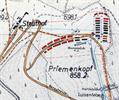 Le camp K[onzentration].L[ager]. Natzweiler et ses environs (27 juillet 1942), échelle 1 :10000e, 41,6 cm x 63,5 cm. Détail. - © Archives départementales du Bas-Rhin
