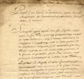 Première page du projet de cahier de doléances des magistrats et consistoires protestants des villes d'Alsace : Colmar, Landau, Munster, Strasbourg, Wissembourg en 1789. ADBR, 2 V 49.