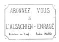 André Bord, alors Secrétaire d'État à l'Intérieur du gouvernement Georges Pompidou, placardé par les membres de l'Atelier graphique de l'UAS (Université autonome de Strasbourg". Tract anonyme, ADBR 92 J 3. - © Archives départementales du Bas-Rhin