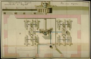 Plan d'une aiguiserie de la manufacture royale d'armes blanches du Klingenthal, 1810. ADBR, 100 J 280. © Archives départementales du Bas-Rhin.