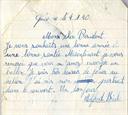 Lettre d'Alfred Briel, réfugié à Queaux, dans le département de la Vienne au début de la Deuxième Guerre mondiale, 04/01/40.