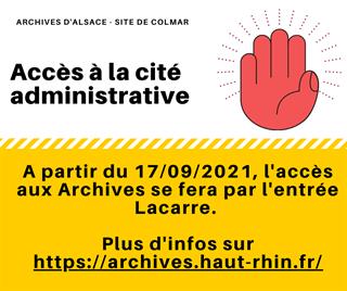 Accès aux Archives site Colmar