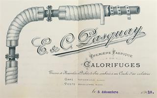 Papier à entête des entreprises Pasquay en 1918, 57 J 406 © Archives départementales du Bas-Rhin