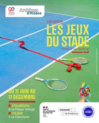 Affiche exposition Jeux-du-Stade © D'après Guillaume Greff / Collectivité européenne d'Alsace, 2024