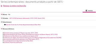 Etat des fonds - archives contemporaines